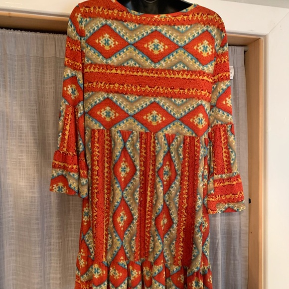 MIDI dress Fall colors brand tag missing great Fall colors date/church casual - Picture 2 of 2